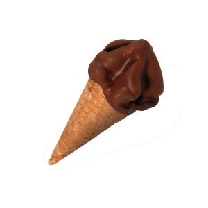 Vanilla mini cone with milk chocolate